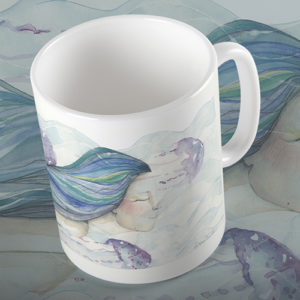 Taza "Entre medusas" diseño Adhara Freile